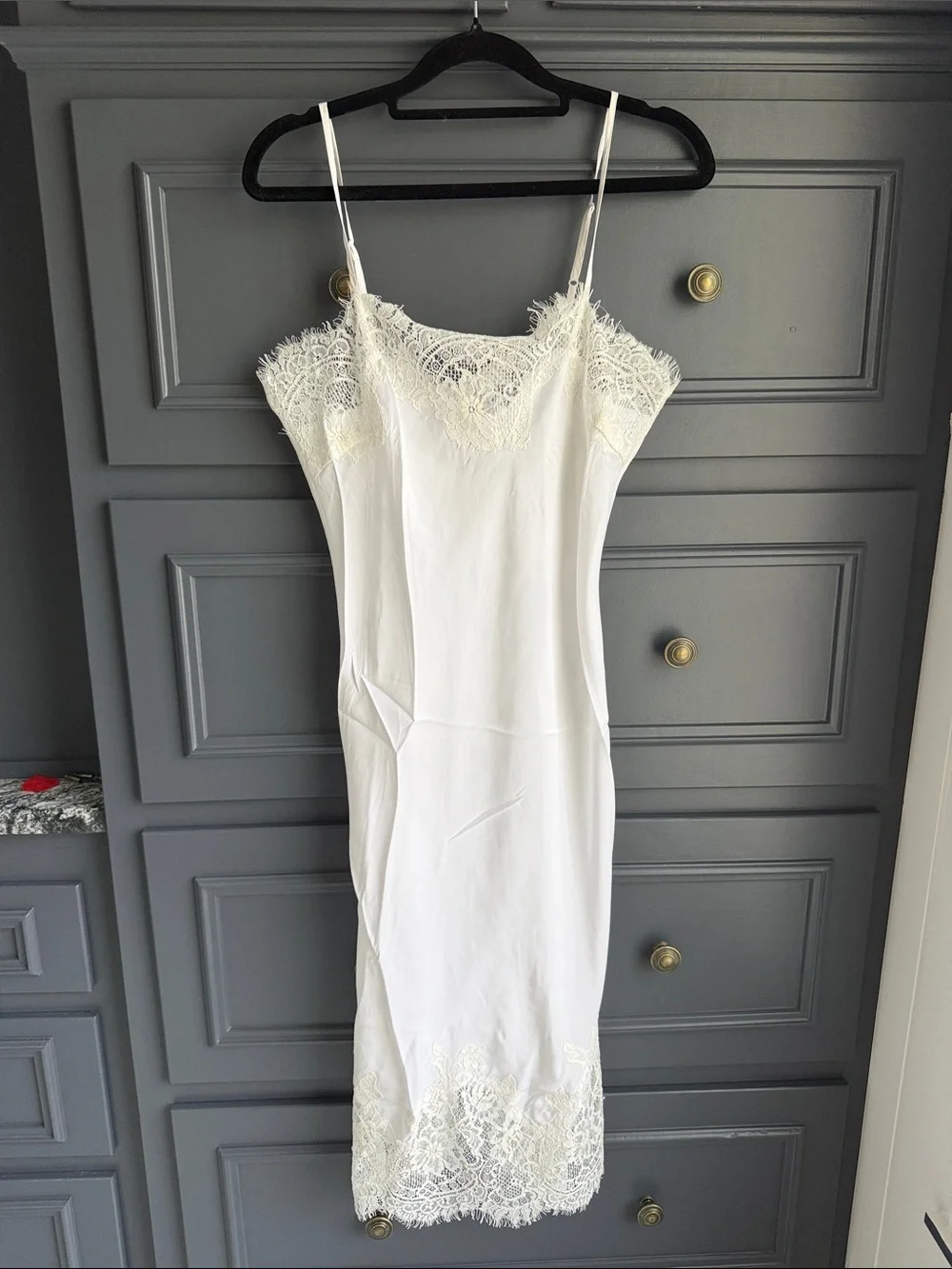 Gold Hawk 💯 silk midi length slip dress - Picture 1 of 4